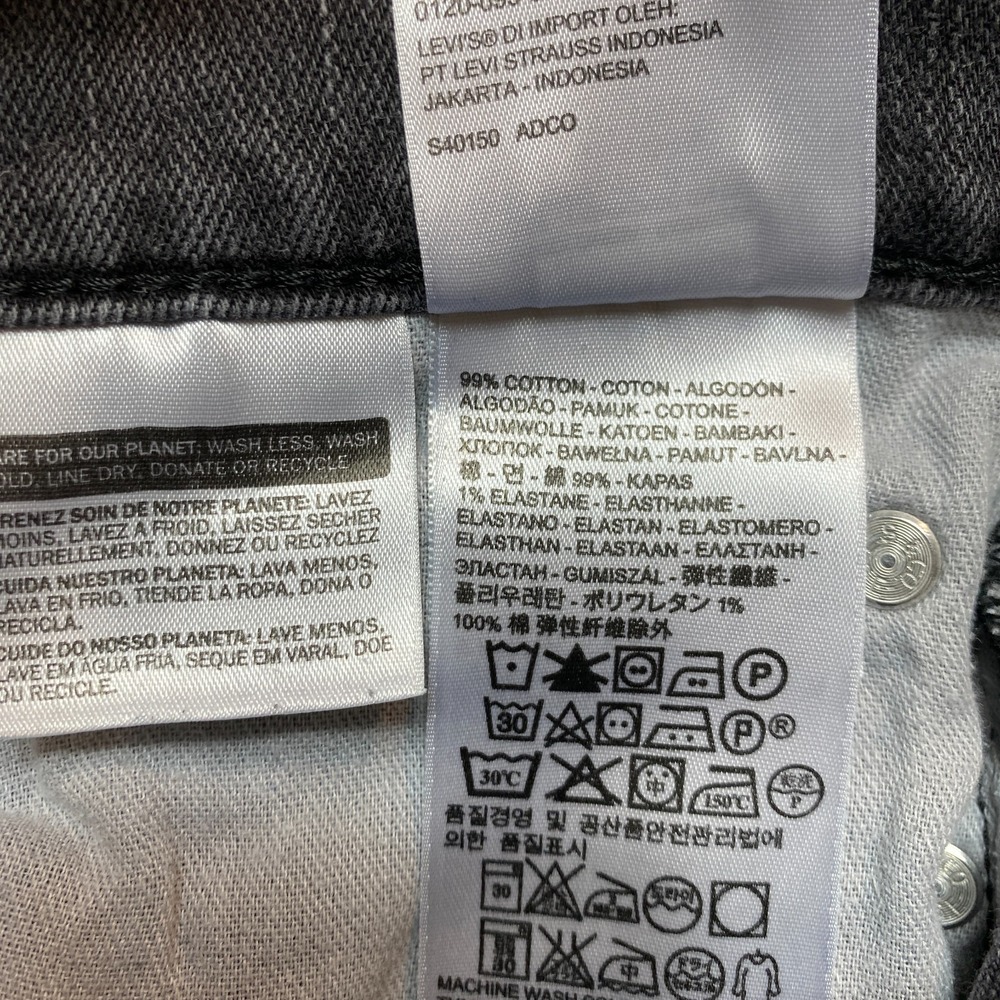 Levis 514 Denim Jeans Mens 30 Gray Straight Leg - Picture 4 of 12